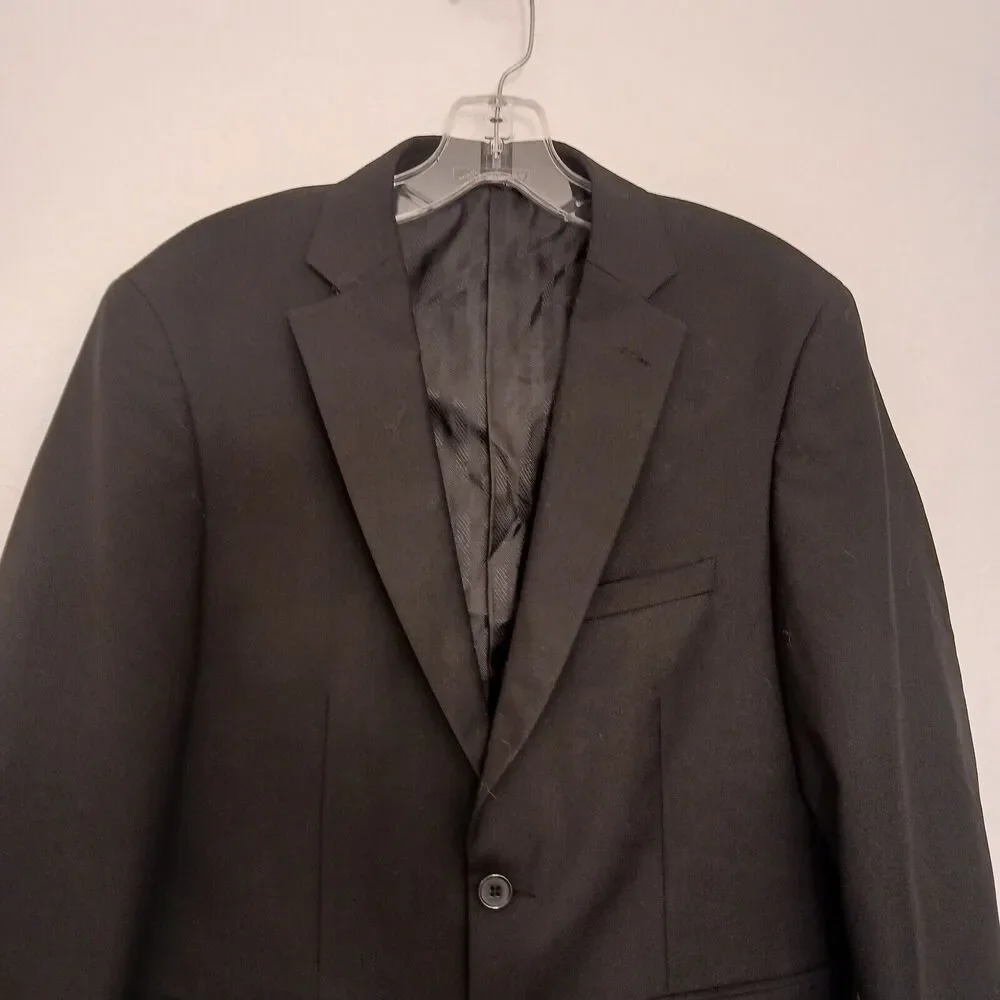 Emerald‎ Zalio Black Men's Professional Blazer 38S / 33W BLACK SB2-Slim Fit